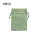 thumbnail image 2 of Guardurnaity 50 Uds. Saco con cordón joyería anillos pendientes bolsas arpillera embalaje boda Natural fiesta envoltura cumpleaños duradero Ropa, zapatos y accesorios Miscelánea Fruta Verde, 2 of 6