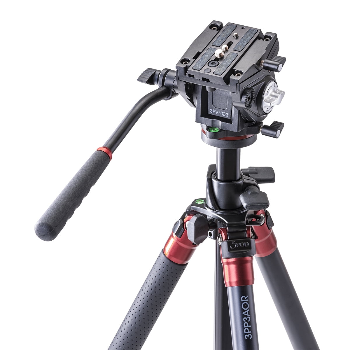3Pod Orbit 4-Section Aluminum Tripod, Bundle with Q3 Fluid Video Head