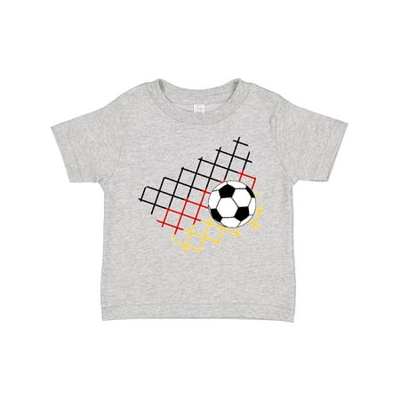 

Inktastic Soccer Ball Net with German Flag Colors Gift Toddler Boy or Toddler Girl T-Shirt