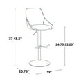 thumbnail image 3 of LumiSource Diana Adjustable Barstool - Set of 2, 3 of 10