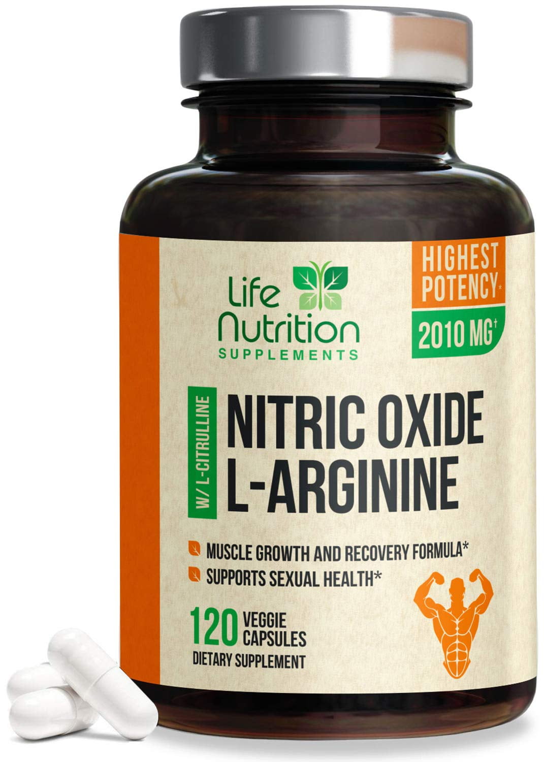 Life Nutrition Nitric Oxide larginine Extra Strength N.O. Supplement