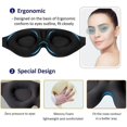 thumbnail image 5 of Máscara para los ojos, cómoda y sencilla, para dormir, totalmente opaca, transpirable, compatible con viajes y para dormir, color negro, 5 of 5