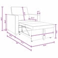 thumbnail image 2 of vidaXL Single Sofa Bed Black 90 x 165 x 87 cm Velvet, 2 of 6