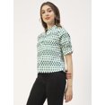thumbnail image 3 of Moomaya Printed Cotton Top, Regular Fit Cotton Elbow Sleeve Casual Tunic Blouse, 3 of 8