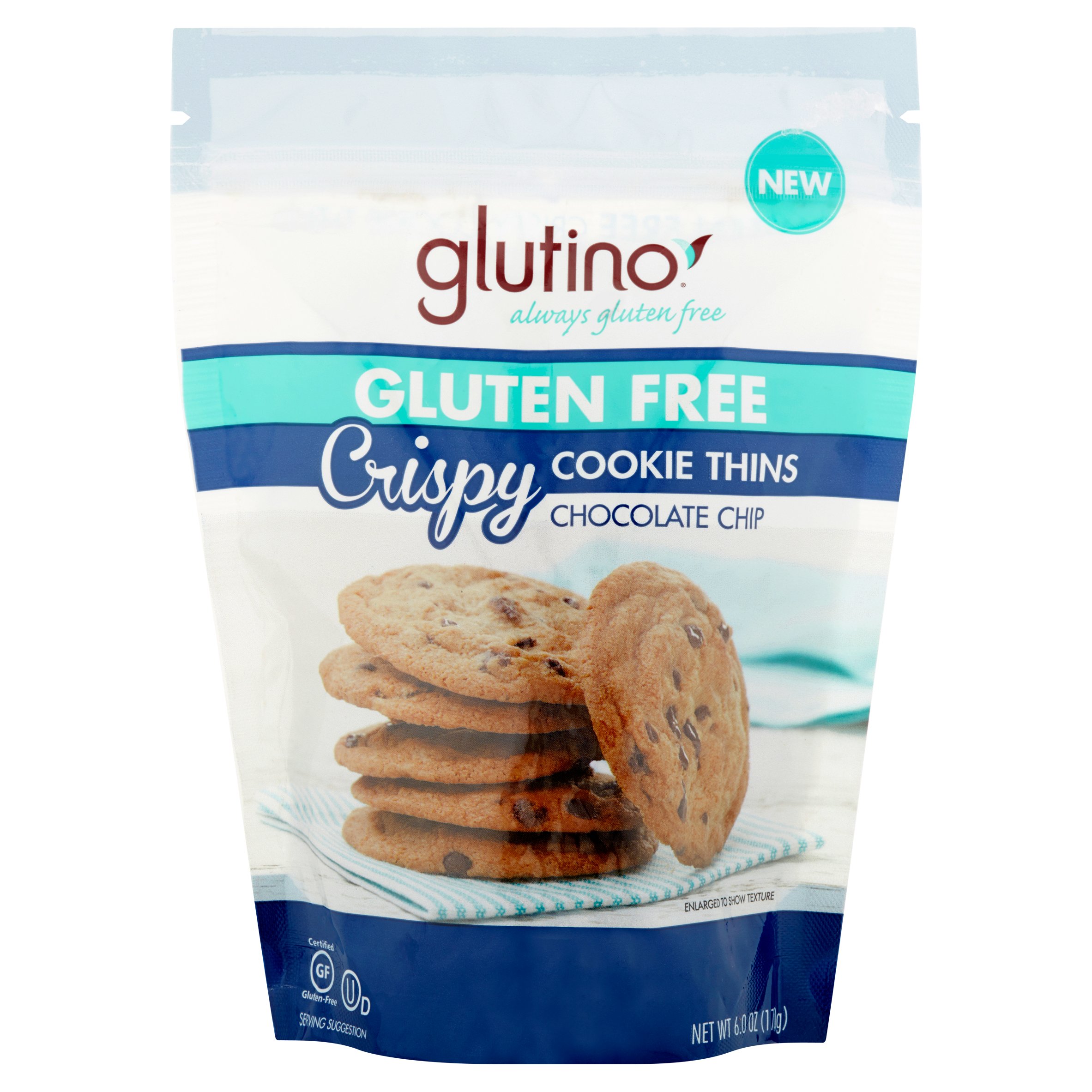 Glutino Crispy Chocolate Chip Cookie Thins, 6.0 oz, 6 pack Walmart
