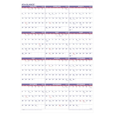 AT-A-GLANCE 2026 Yearly Wall Calendar Extra Large 24 x 36 - Wall ...