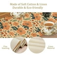 thumbnail image 4 of 70s Floral Table Runner,Vintage Boho Floral Rainbow Linen Table Top Decor for Wedding Party Kitchen Dining Room 13x72 Inch, 4 of 6