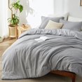 thumbnail image 1 of Juego de edredón Bedsure King, color gris, 305 x 249 cm, 3 piezas, 1 of 8