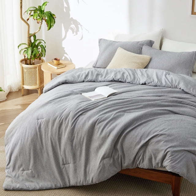 Juego de edredón Bedsure King, color gris, 305 x 249 cm, 3 piezas