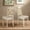 White, variant on Weston Home Pulukan Cane x-Back Dining Chair (Set of 2), Oak Finish, Beige Linen