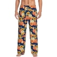 thumbnail image 2 of Lsque fall Pumpkin Daisy Print Men's Pajama Pants, Lounge Pant - Comfortable Home Wear,Elastic Waistband, Stylish Design-X-Large, 2 of 9