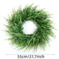 thumbnail image 3 of Surpdew Artificial Green Fern Door Wreath, Spring Wreaths For Front Door,22" Spring Summer Greenery Fern Leaf For Outdoor Wreath Home Farmhouse Wall Window Decor Green 22", 3 of 7