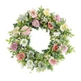 thumbnail image 2 of Flores artificiales, flores falsas, flores artificiales, juego de regalo para mujer, puerta de entrada, flores aromáticas, hojas y plantas de dinero, guirnaldas de flores para exterior, decoración de, 2 of 6