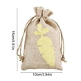thumbnail image 3 of JeashCHAT Easter Drawstring Gift Bags, Easter Candy Bag, Easter Egg/Carrot Patterned Treat Bags, Small Gift Pouch for Easter Party Favors, 3.94" x 5.91", 3 of 6