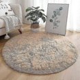 thumbnail image 1 of Plush Round Rug Fluffy White Carpets For Living Room Soft Home Decor Bedroom, 1 of 5