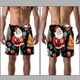 thumbnail image 3 of luoweisi Men's Beach Shorts Quick Dry Swim Trunks with Mesh Lining Merry Chrismas 2XL, 3 of 5