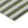 thumbnail image 4 of Addison Rugs Mayfield Washable Transitional Stripes Olive Rectangle Rug, 3' x 5', 4 of 6