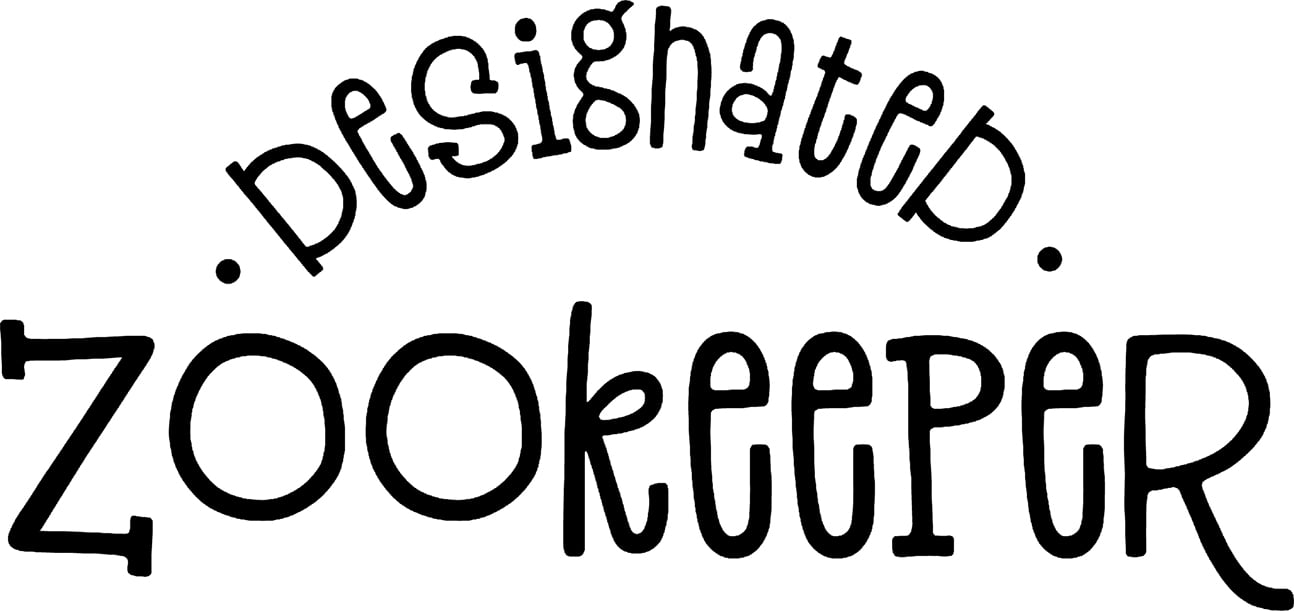 Designated Zookeeper Funny Parent Mom Dad Zoo Animals Wall Decals for