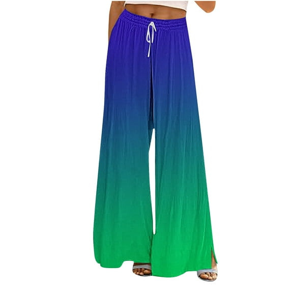 Bixock Women Fall and Winter Clothes,Women Casual Pants,Women's Solid Color Sports Loose Casual Wide Leg Pocket Pants