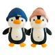 thumbnail image 1 of 2Pingüinos Negro Blanco Peluche Gorro Malubero, Rosa/Azul, 1 of 5
