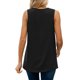 thumbnail image 5 of Playeras,Blusas y Tops,Ropa para Mujer Tank Tops Mujer Blusas plisadas de oficina de trabajo sin mangas con cuello en V a la moda para mujer (Black, L), 5 of 7