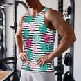 thumbnail image 5 of Lsque Tropical Leaves Pattern Mens Tank Tops Muscle Athletic Quick Dry Sleeveless Workout Fitness T Shirts Beach Tank Top, Loose-fit Sleeveless Shirt for Men-, 5 of 7