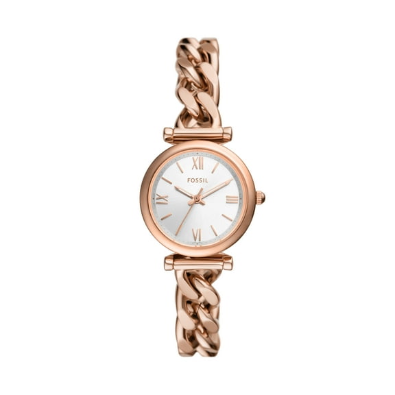Fossil Women's Carlie Mini Three-Hand, Rose Gold-Tone Stainless Steel Watch