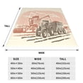 thumbnail image 3 of Salouo Combine harvester working with tractor Print Bed Blankets, Flannel Blanket Comfortable Air Conditioning Blanket Lightweight Blanket for Sofa Bed Travel & Couch-80"x60", 3 of 7