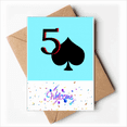 thumbnail image 1 of Peace Spade 5 Poker Welcome Back Greeting Cards Envelopes Blank, 1 of 3