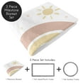 thumbnail image 6 of Sweet Jojo Designs Boho Rainbow Pink Yellow and White Fleece Milestone Baby Blanket 3 Piece Set, 6 of 6