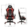 thumbnail image 7 of Ergonomic High-Back Swivel Gaming Chair Recliner with Bluetooth 4.1 Speakers & Lumbar Support & Headrest & Footrest | Height Adjustable Office Desk Chair - Black & Red, 7 of 7