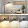 thumbnail image 3 of 71" Arc Floor Lamps for Living Room, Modern Standing Lamp with Adjustable Lamp Head, Tall Lamp with Foot Switch, Arched Reading Light for Bedroom, Office, 9W 3 Color Temperatures Bulb Included, 3 of 7