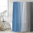 thumbnail image 4 of Blue Gray Ombre Bathroom Shower Curtains with 12 Hooks Polyester Waterproof Shower Curtain for Stalls and Bathtubs Vintage Country Wooden Decorative Bathroom Privacy Curtain 72x72 Inches, 4 of 9