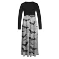 thumbnail image 3 of Long Sleeve Dress,3/4 Sleeve Dress for Women,Womens Fashion Printed Long Sleeve Round-Neck Pullover Patchwork Dress,Dress for Women Casual,Dress with Sleeves, 3 of 5