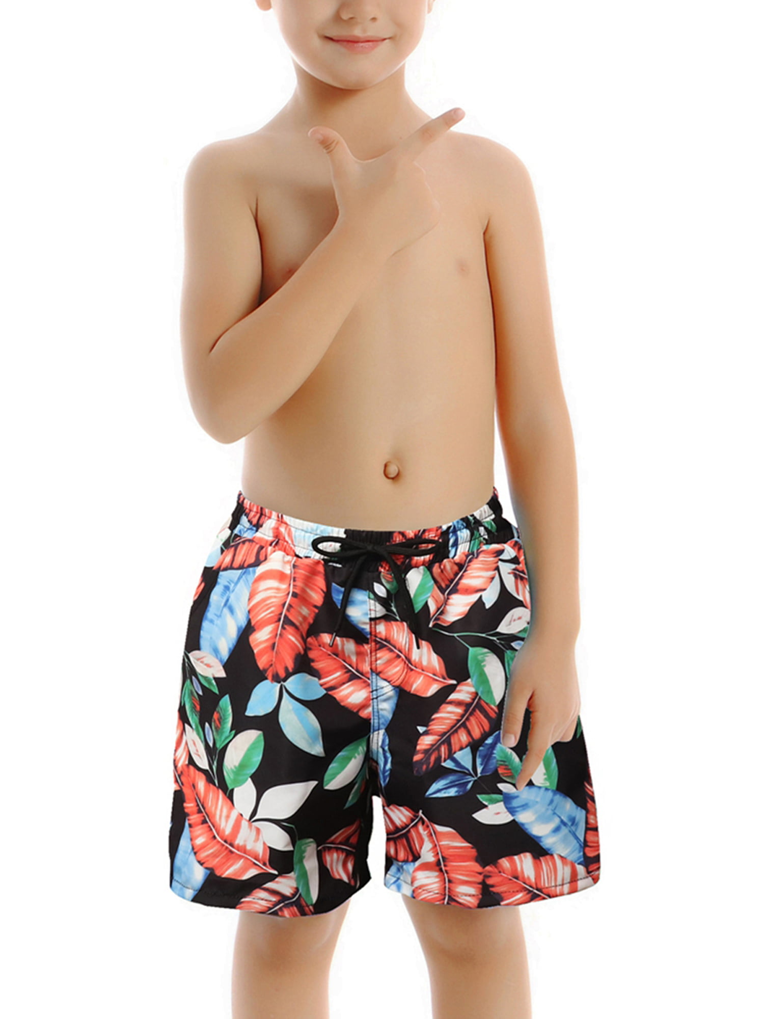 Boys Swim Trunks Cats and Birds Quick Dry Board Shorts Beach for 7-18 T 