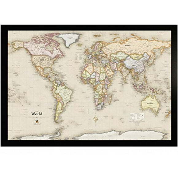 Homemagnetics HM3322WLDM Magnetic World Map, 33 X 22"