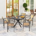 thumbnail image 2 of Outsunny 46.5" Outdoor Dining Table, Patio Dining Table, Black, 2 of 10