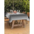 thumbnail image 3 of Outdoor Tablecloth with Umbrella Hole for Patio/Picnic/Party/Camping, Grey White Ombre Waterproof Table Cloth Rectangle Table Cover Washable, Contemporary Art Abstract Aesthetics (52"x 70"), 3 of 8