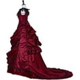 thumbnail image 4 of Women's Gothic Victorian Bustle Wedding Gown Renaissance Vintage Evening Long Dress Steampunk Ball Gowns, 4 of 7