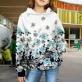thumbnail image 3 of Mercatoo Girls 𝐅loral Butterfly Graphic Hoodies Fall Winter Oversized 𝐇ooded Sweatshirts Long Sleeve Pullover Hoodie Pocket, 3 of 7