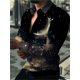 thumbnail image 1 of Camisa con cuello y estampado de leopardo de verano de gran venta para hombres, ropa de calle de manga larga con botones para uso diario, ropa de moda para hombres, 1 of 6