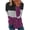 Purple, variant on VANLOFE Colorblock Round-Neck Sweatshirt for Women Fashion Women's Long Sleeve Sweatshirt Soft Sweatshirt M Pink