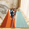 Area Rug Rectangle Carpet, Painting Art Racing Machine Washable Rug For