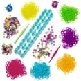 thumbnail image 3 of Rainbow Loom: Bead Station - DIY Bands Bracelet Making Kit, 1200 Bright Rubber Bands, 200 Beads, 2x Finger Looms, Jewelry Crafting Activity, Kids 7+, 3 of 8