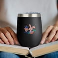 thumbnail image 2 of 12oz Easter Egg Tumbler with Lid & Straw, Insulated Stainless Steel Wine Cup, [Easter Theme] Print, 2 of 5