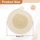 thumbnail image 2 of 2Pcs Manteles Individuales Redondos Trenzados, 7.1" Manteles Tejidos para Mesa de Cocina con Gancho para Decoración de Granja (Beige), 2 of 7