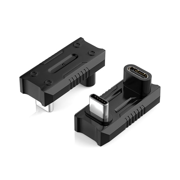 Adaptador USB-C MoKo de 180 grados en forma de U macho a hembra, 240 W