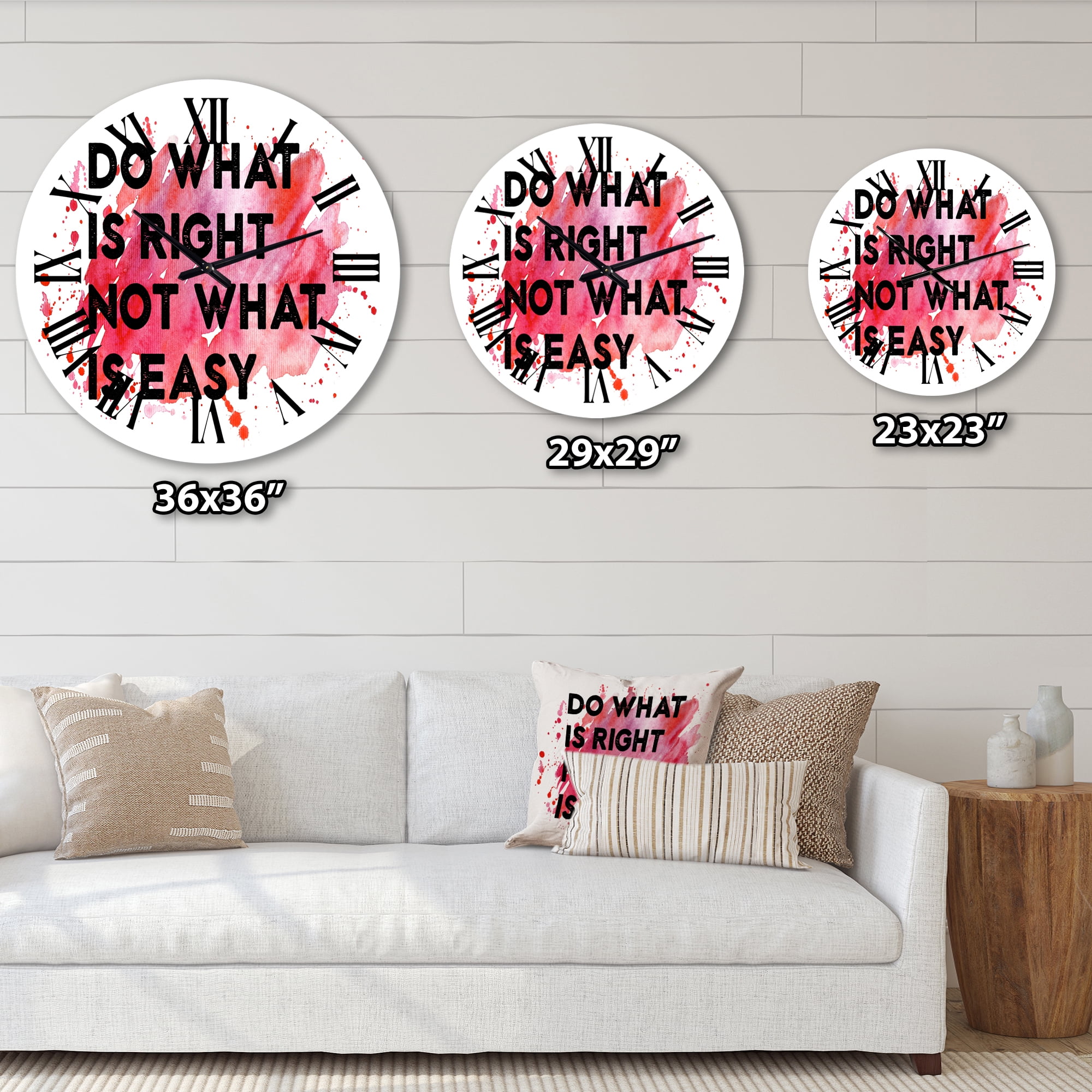 Designart 1 in Quartz Traditional Wall Clock