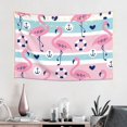 thumbnail image 2 of Xecao Pink Striped Flamingo Print Tapestry, Wall Hanging Room Funny Decor, Backdrop Room Decor for Bedroom Living Room dormitory, 2 of 8