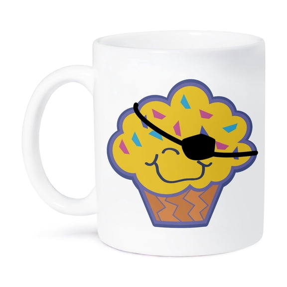 Happy Cupcake Pirate Cute Cuppycake Cartoon Character 15oz Mug mug-106952-2